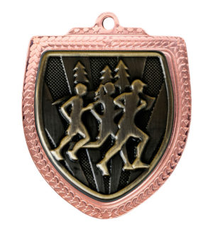 1067BVP-MS18G: Shield Medal - Cross Country