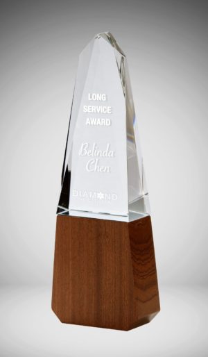 1280C: Crystal/Timber Pyramid-Red/Brown Timber