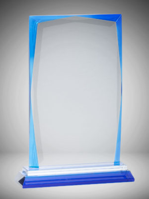 BEG01A: Blue Edged Glass Rectangle