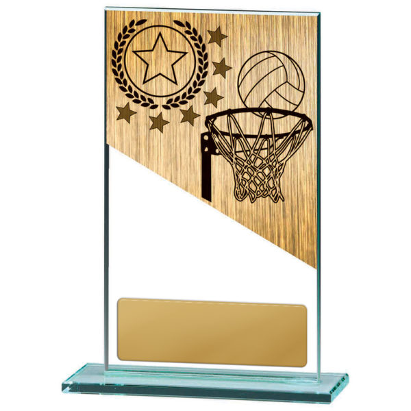 BG01A-PS8A: Netball Theme on Glass - Image 3