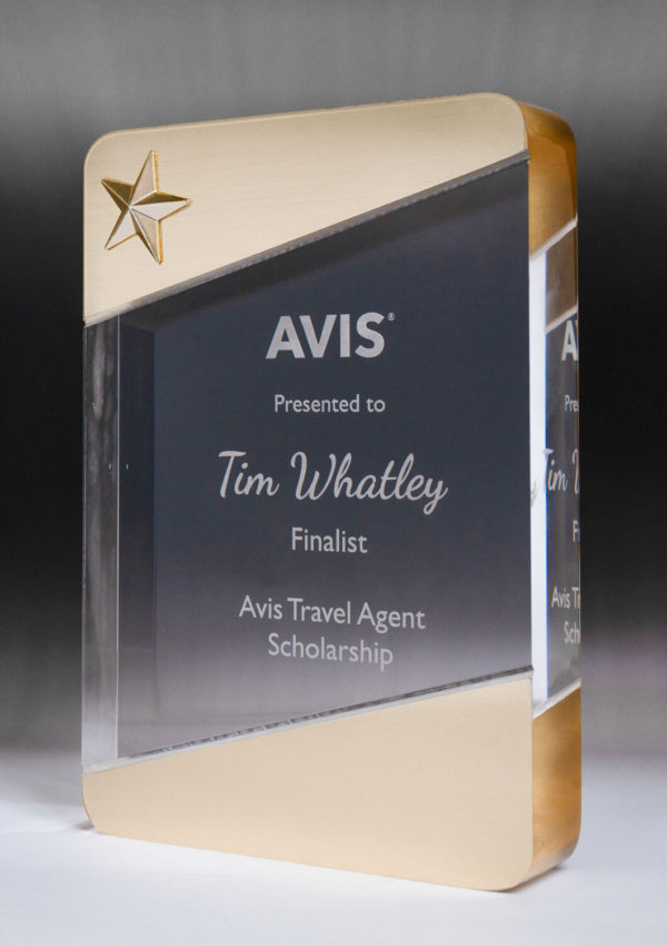 EAC20A: Golden Glow Acrylic Rounded Rectangle - Image 3