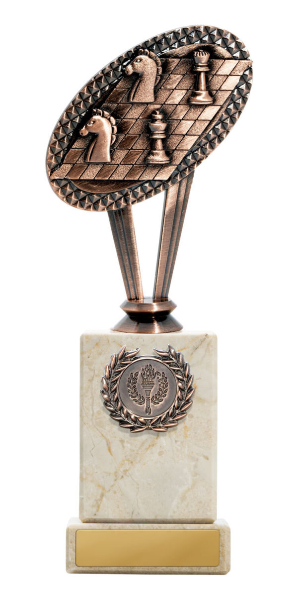 S24-16809: Metal Chess Theme on Base - Image 3