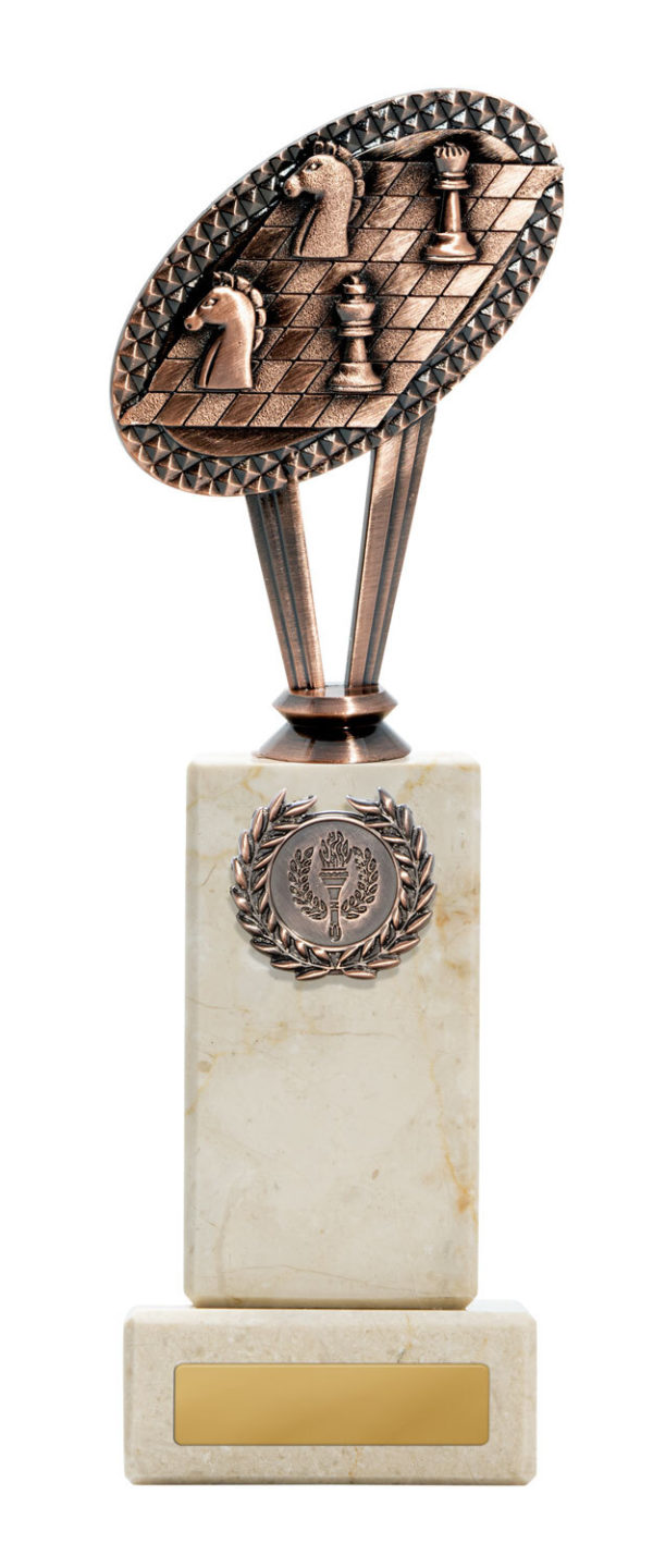 S24-16809: Metal Chess Theme on Base - Image 4