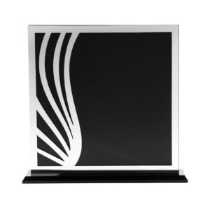 SABG02B: Black Laser Glass with Acrylic