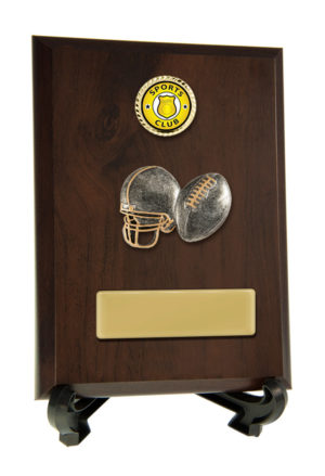 8231CH-CF27G : Plaque with Gridiron Football Trim