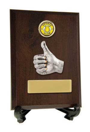 8231CH-CF75G : Plaque with Thumbs Up Trim