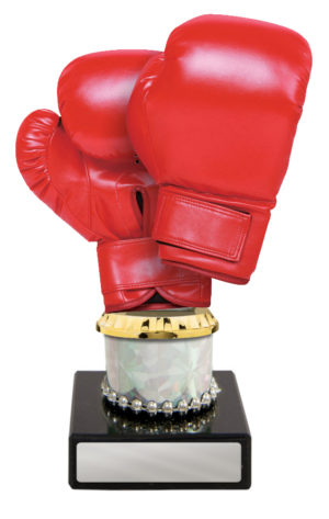 S24-7809 : Boxing Figurine on Column